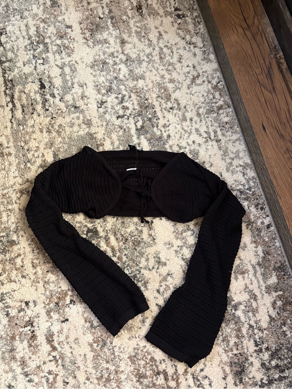 NWT Windsor Black Crochet Knit Top